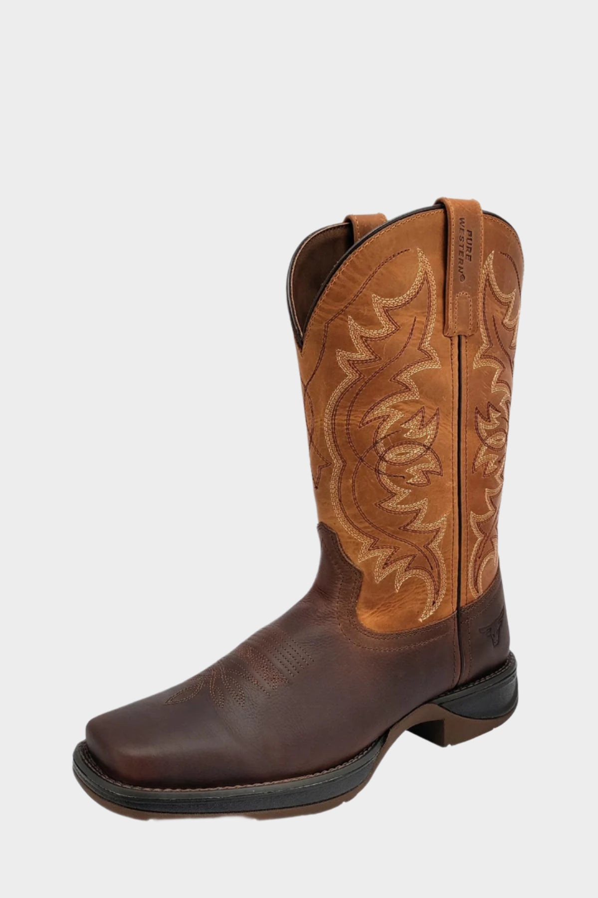 Pure Western Men’s Garland Boot - CHESTNUT/TAN