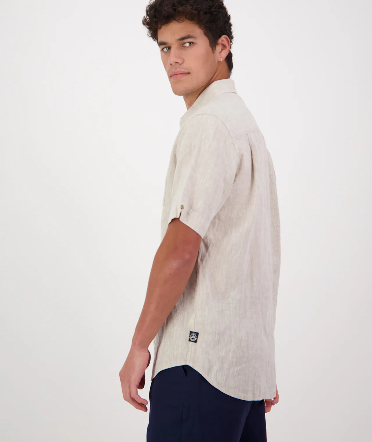 Swanndri Men's Humber Linen Short Sleeve Shirt - Mineral