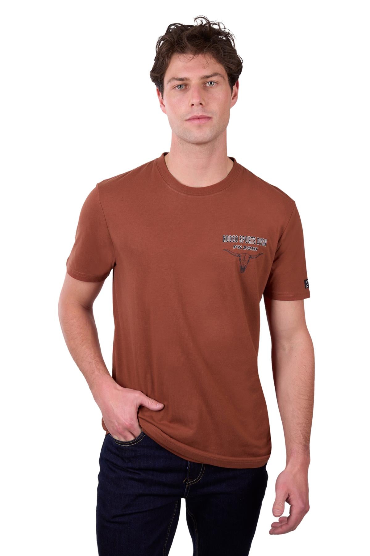 Pure Western Men’s Mack Short Sleeve Tee - Rust