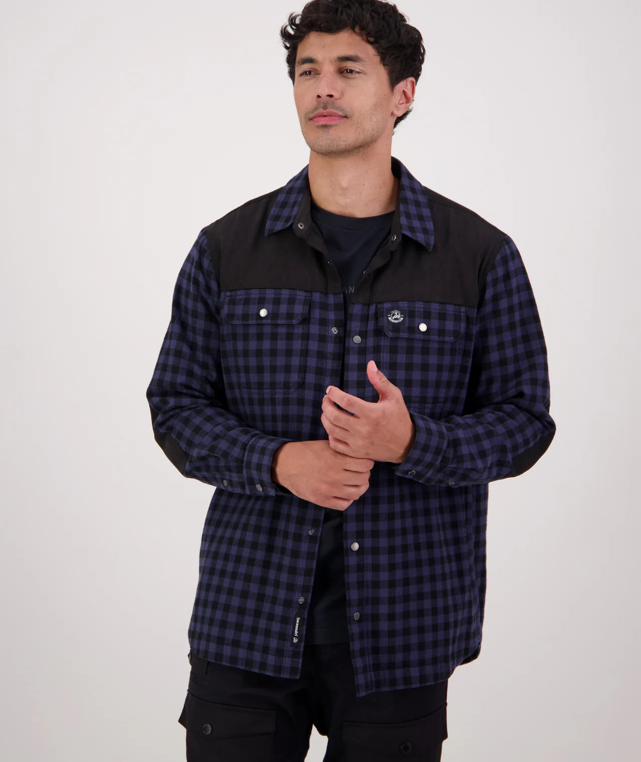 Swanndri Men's Marton Stormshield Long Sleeve Shirt - Mood Indigo/Caviar