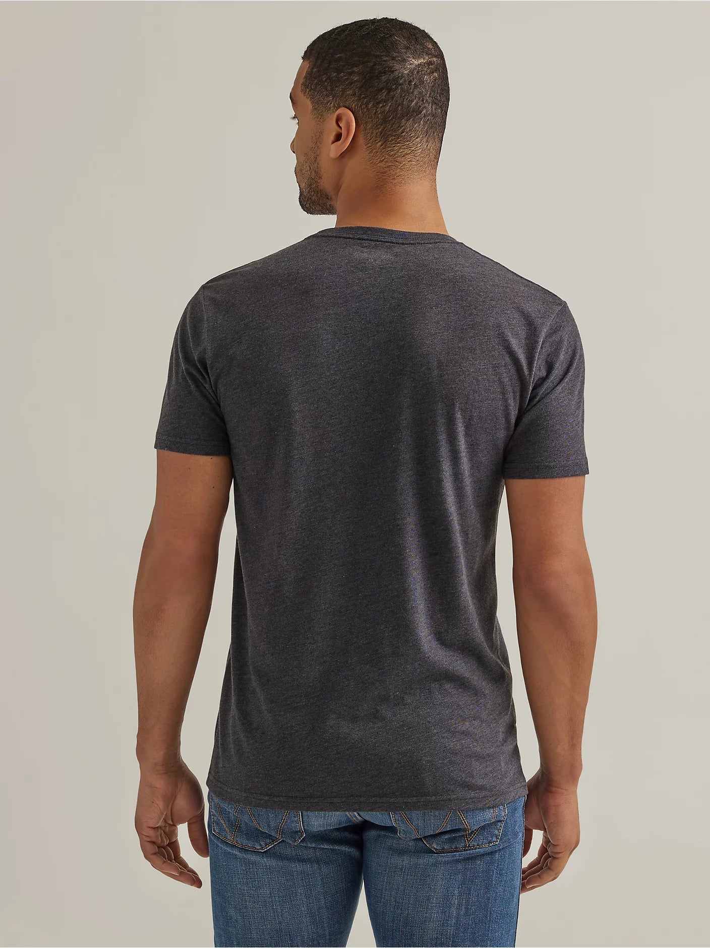 Wrangler Men's Short Sleeve Steerhead Logo Graphic T-Shirt - Caviar