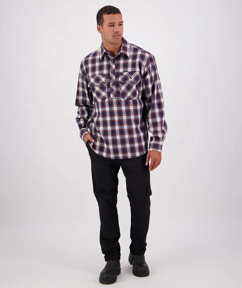 Swanndri Men's Barn Yarn Dye Long Sleeve Shirt