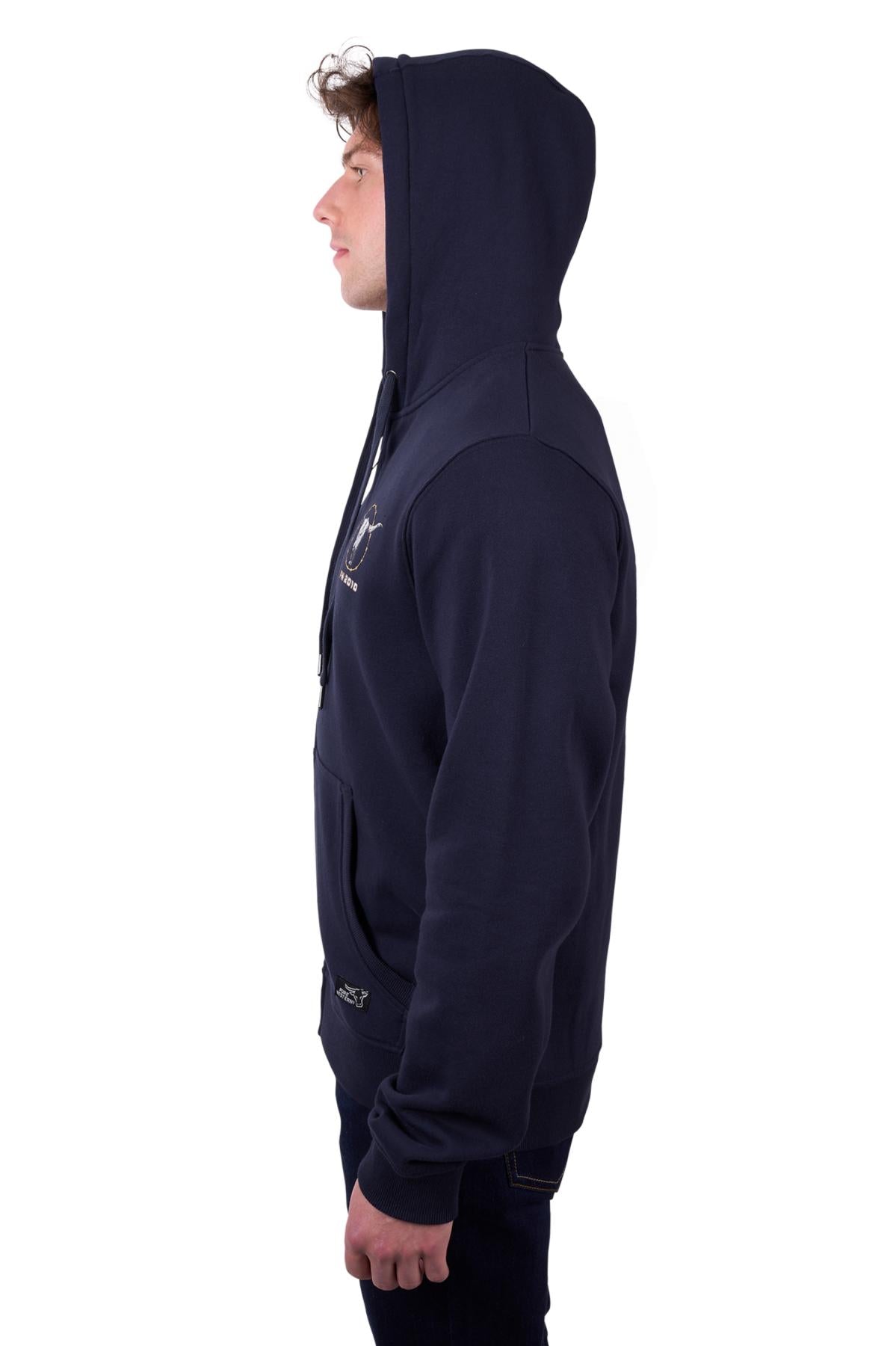 Pure Western Mens Carl Zip Up Hoodie - Navy