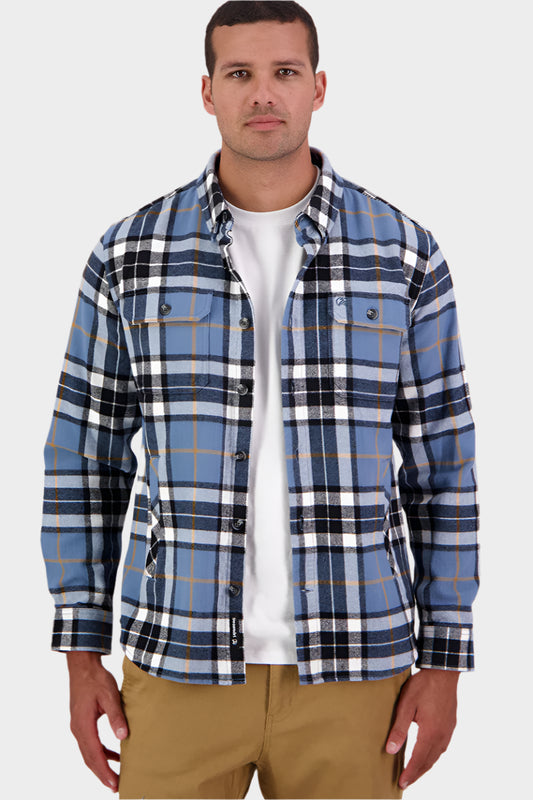 Swanndri Men's Crofton Long Sleeve Shirt - Oceanview/Black Check