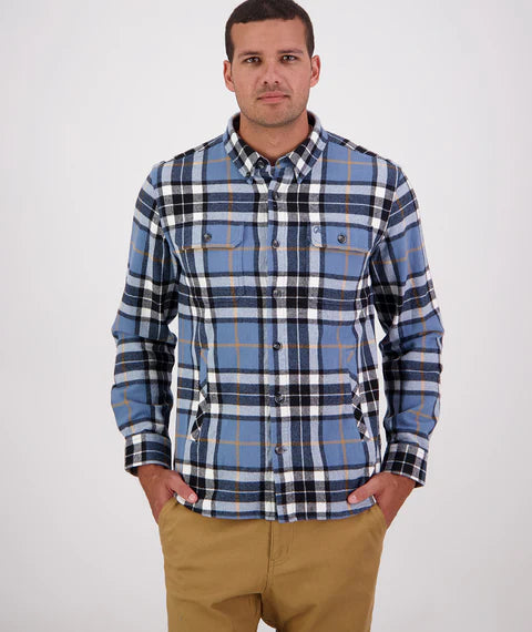 Swanndri Men's Crofton Long Sleeve Shirt - Oceanview/Black Check