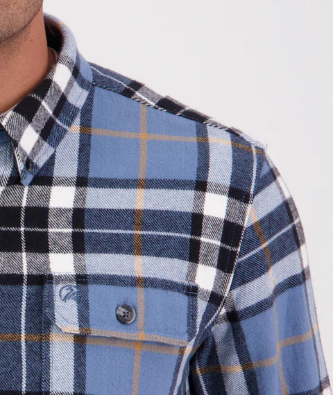 Swanndri Men's Crofton Long Sleeve Shirt - Oceanview/Black Check