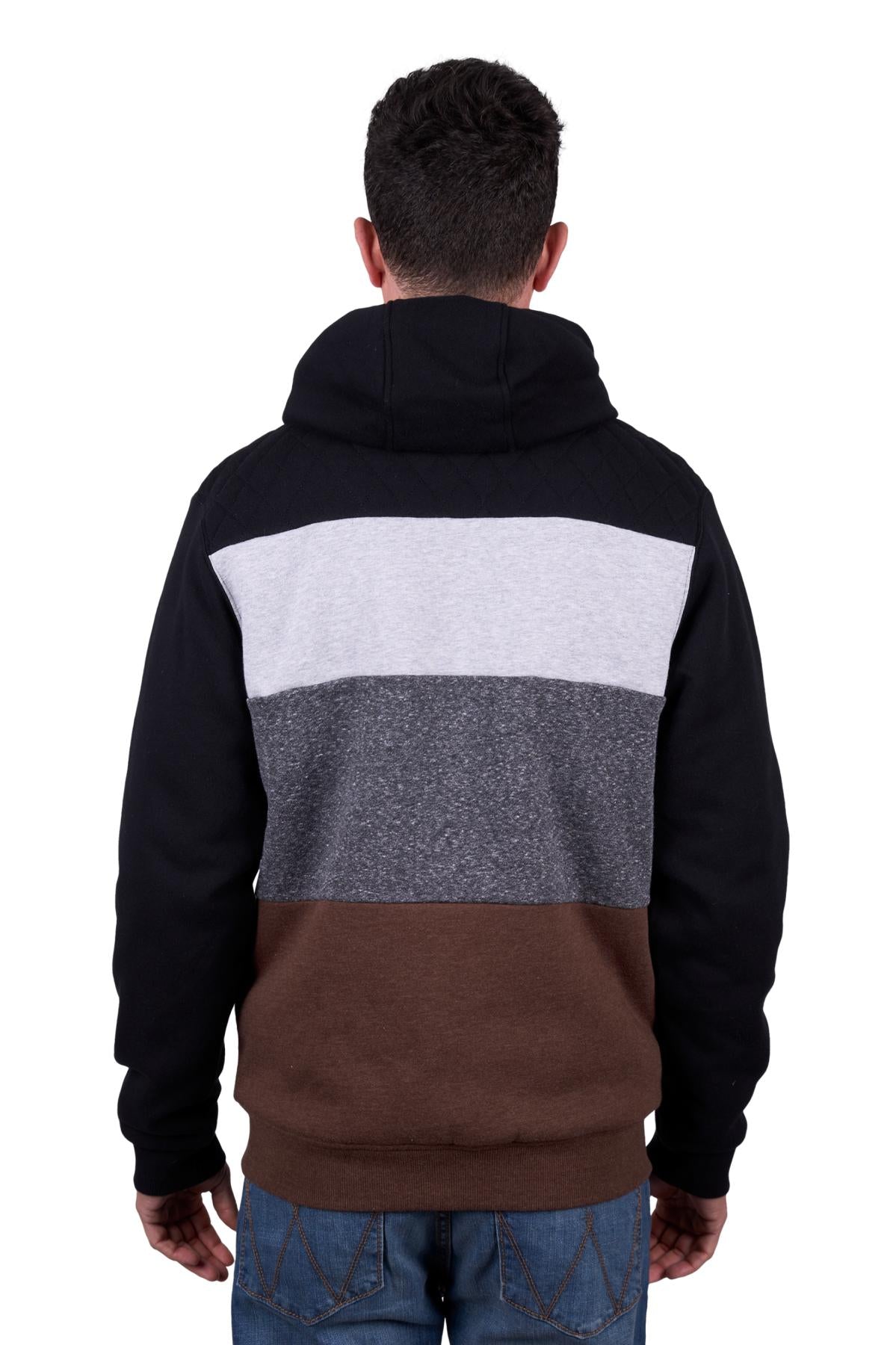 Wrangler Men’s Eric Zip Through Hoodie - Black/Multi