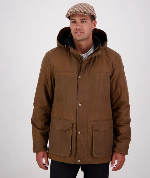 Swanndri Men's Evans Flat V2 Oilskin Jacket - Tan