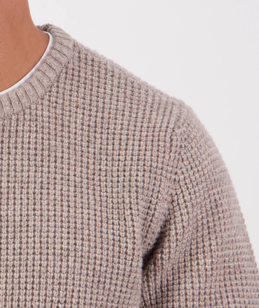 Swanndri Men's Fistral Waffle Knit - Taupe Marle