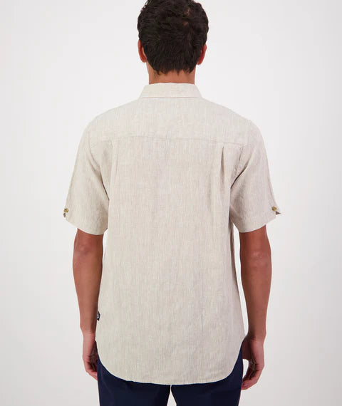 Swanndri Men's Humber Linen Short Sleeve Shirt - Mineral