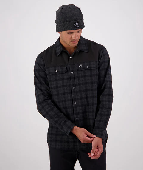 Men's Marton Stormshield Long Sleeve Shirt - Grey/Black