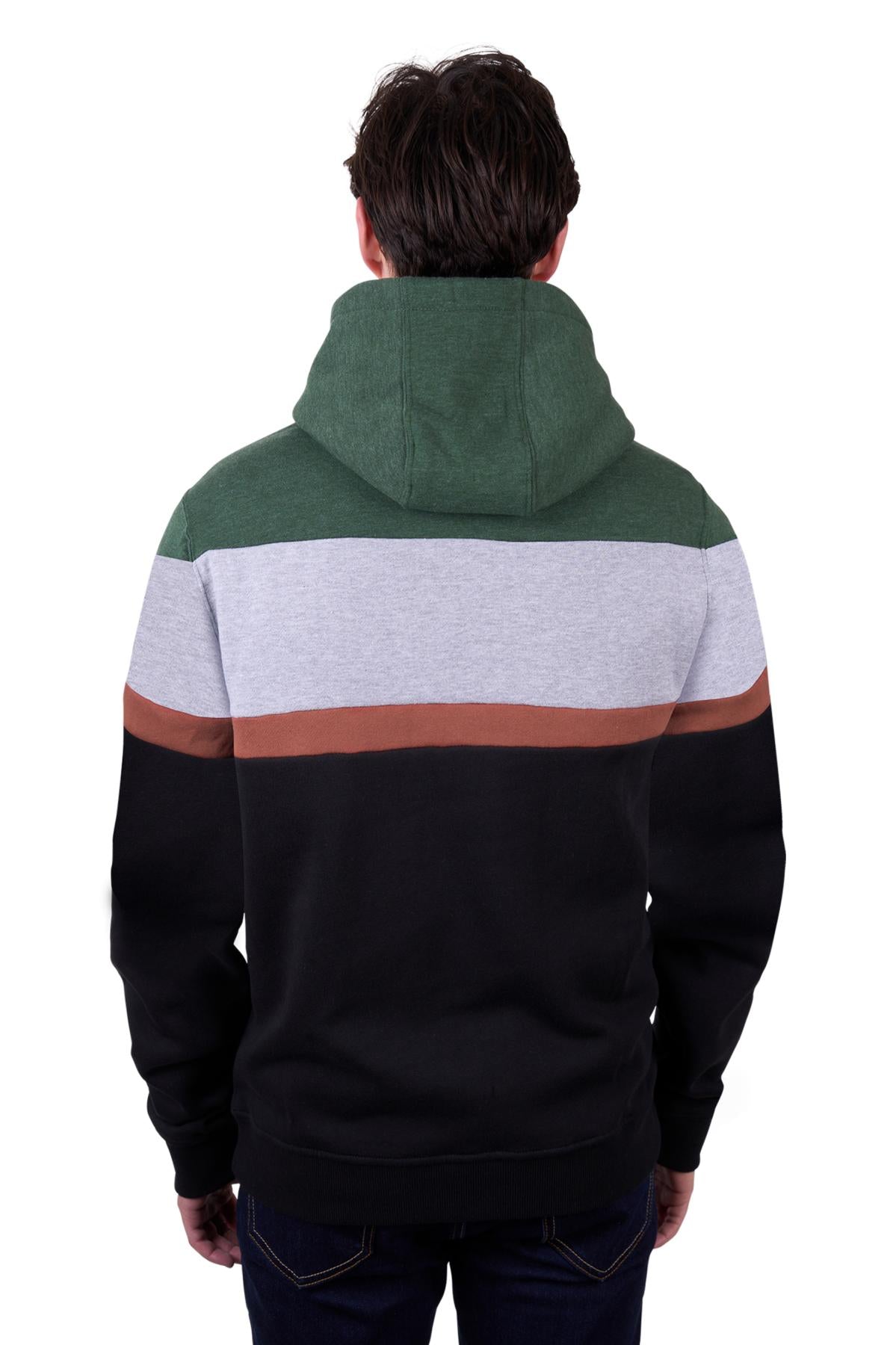 Pure Western Men’s Nick Pullover Hoodie - Black/Green Marle