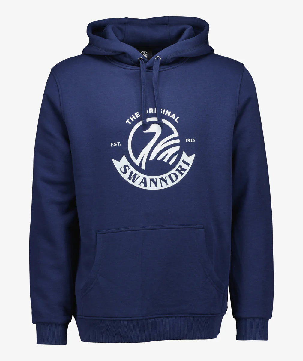 Swanndri Men's Original V2 Fleece Hoodie - Navy/Glacier Grey