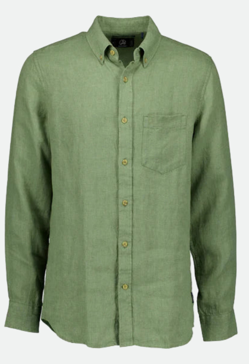 Swanndri Men's Puhoi Linen Long Sleeve Shirt - Clover