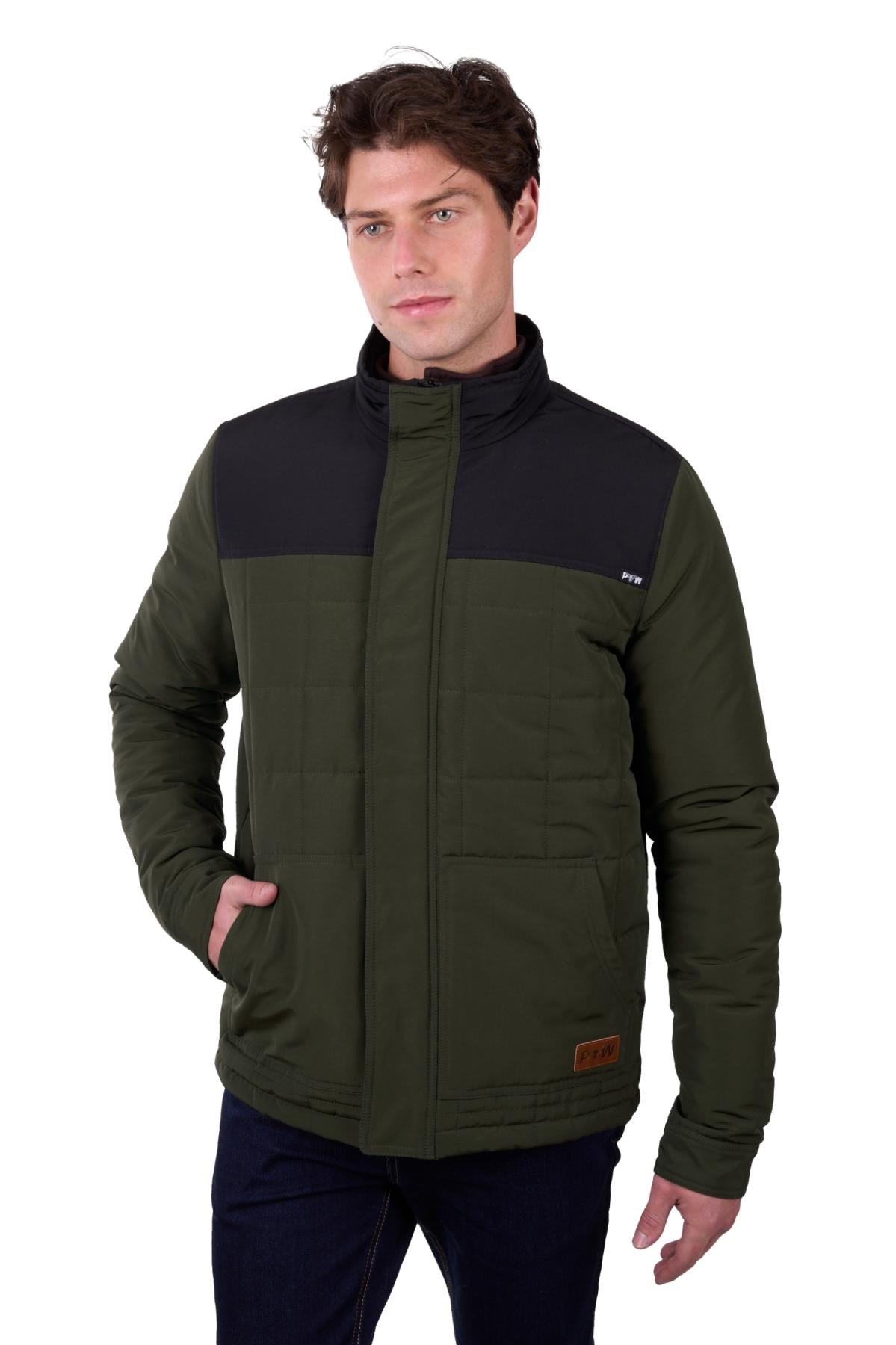 Pure Western Men’s Ralph Jacket - Green/Black