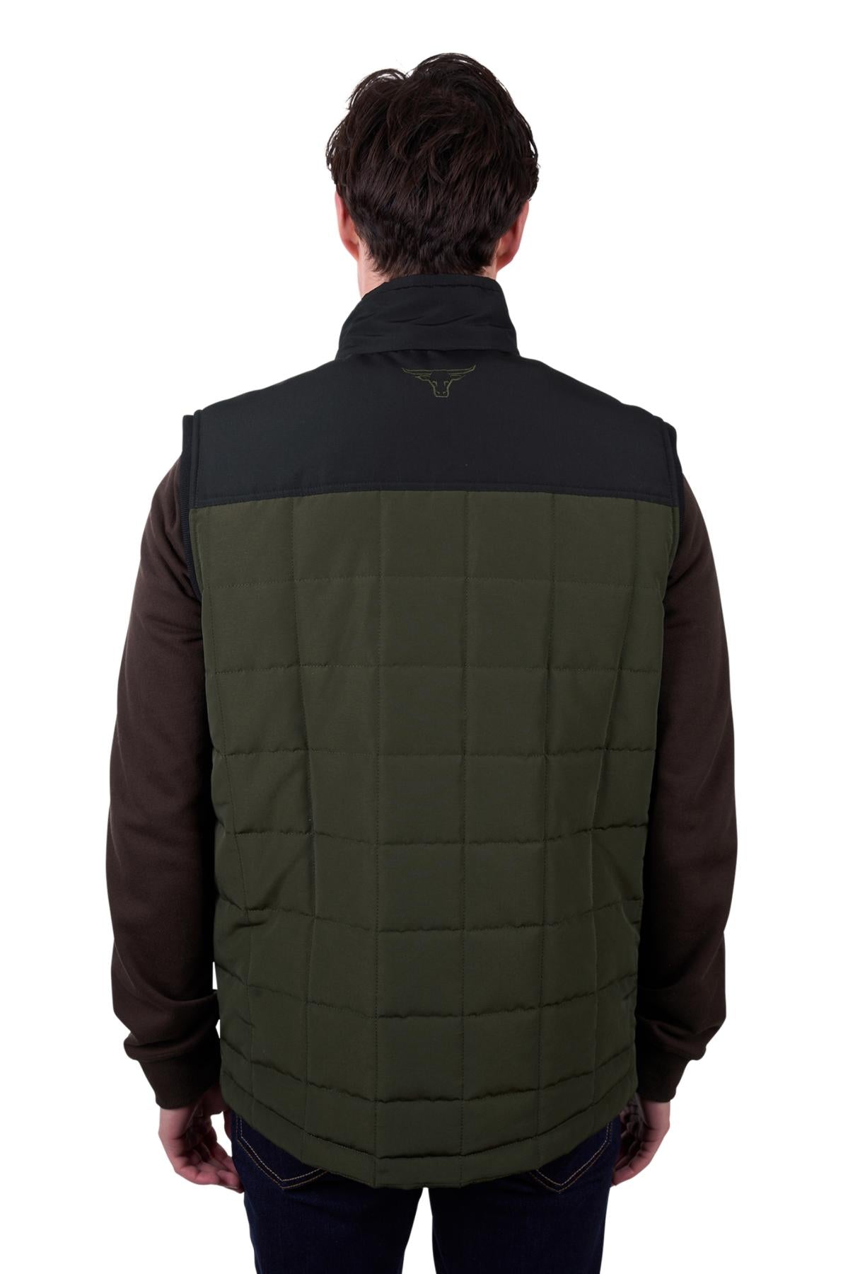 Pure Western Men’s Ralph Reversible Vest - Green/Black
