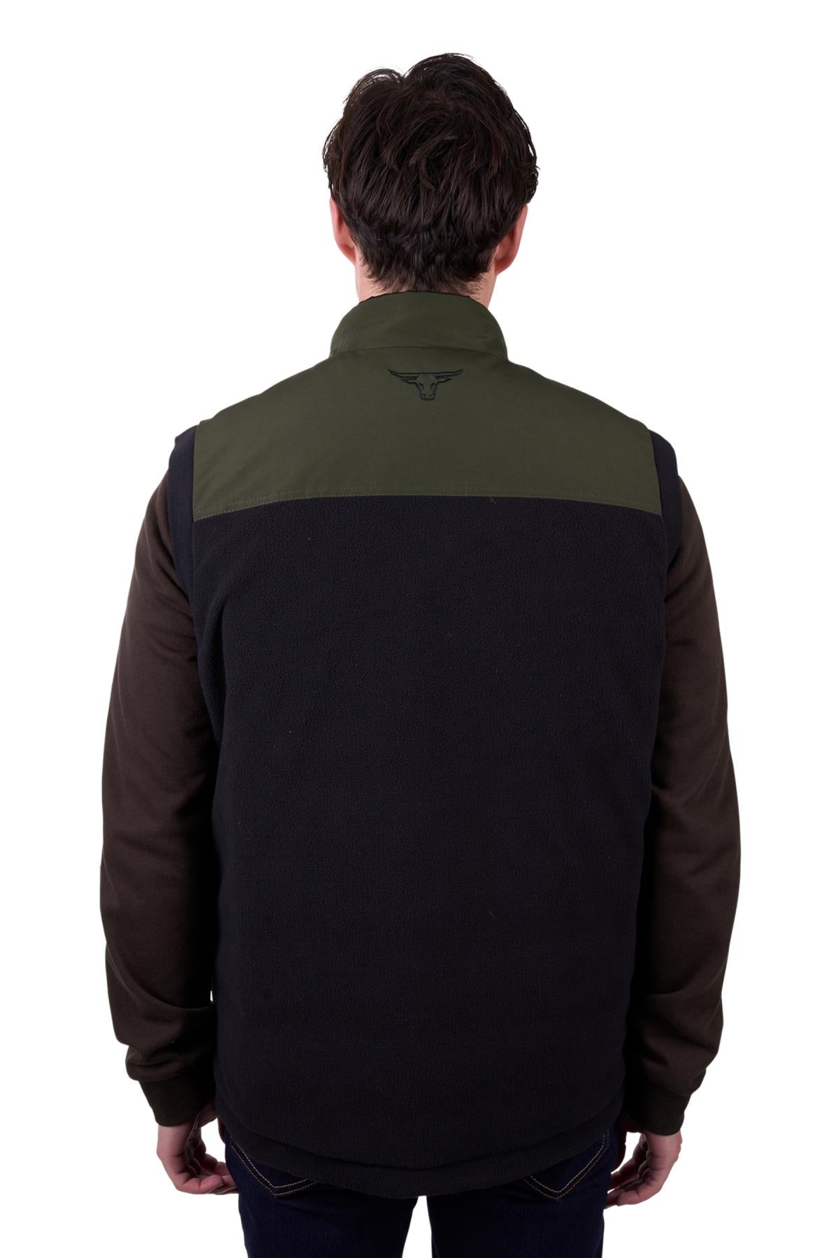 Pure Western Men’s Ralph Reversible Vest - Green/Black