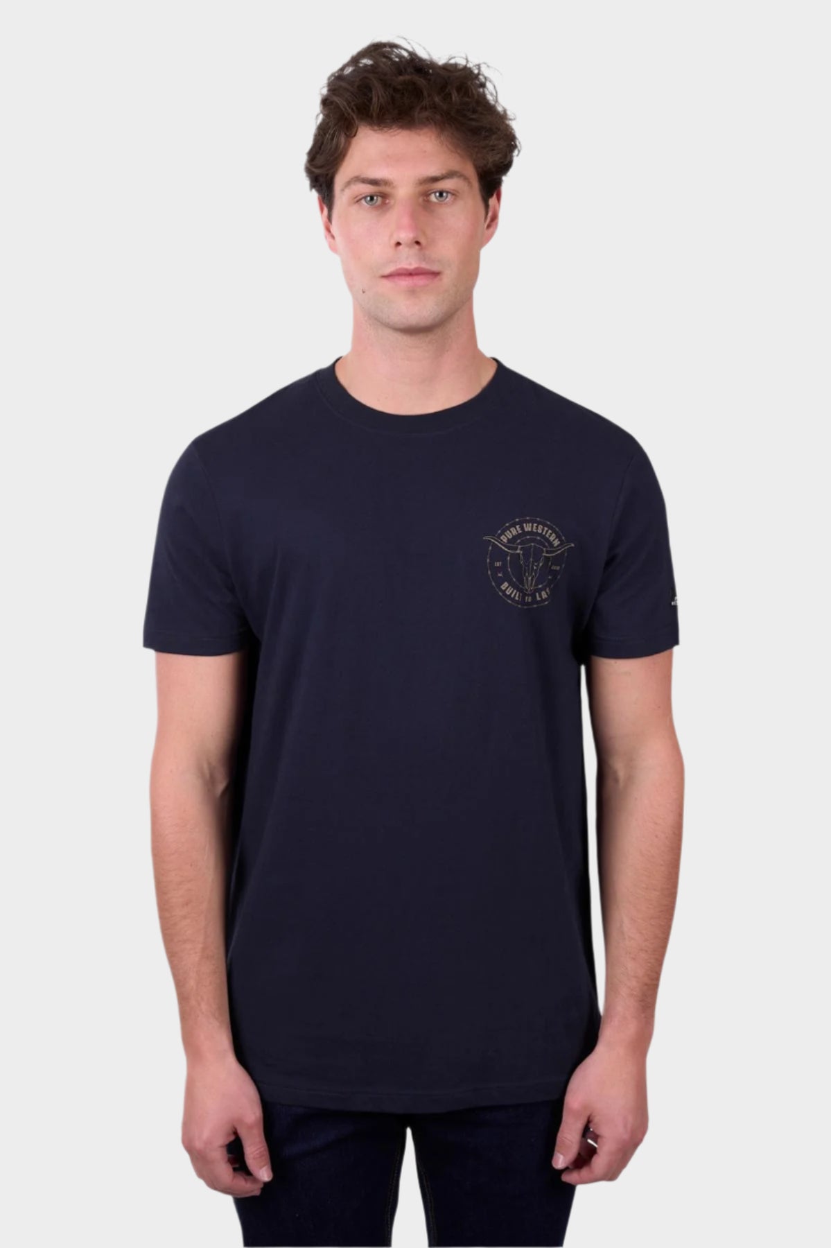 Pure Western Men’s Walker Short Sleeve Tee - Navy