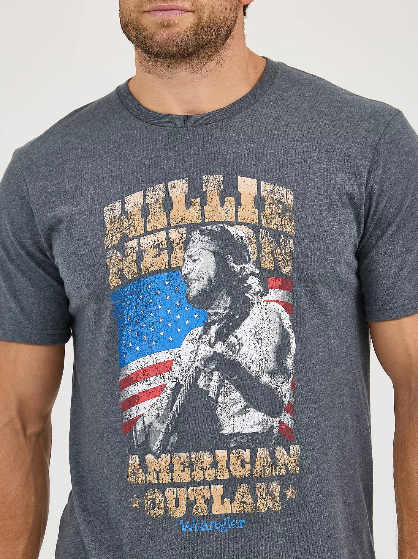 Wrangler Men's Willie Nelson Concert T-Shirt - Grey