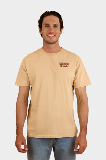 Ringers Western Mens Cowboy Club Loose Fit T-Shirt - Dark Sand