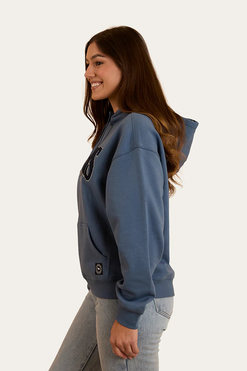 Ringers Western Womens Middleton Australian Cotton Fleece - Yale Blue / White