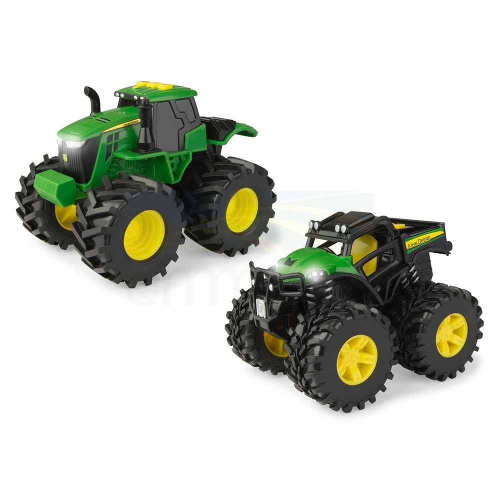 John Deere Monster Treads Lights & Sounds 2-pack Combine & Tractor