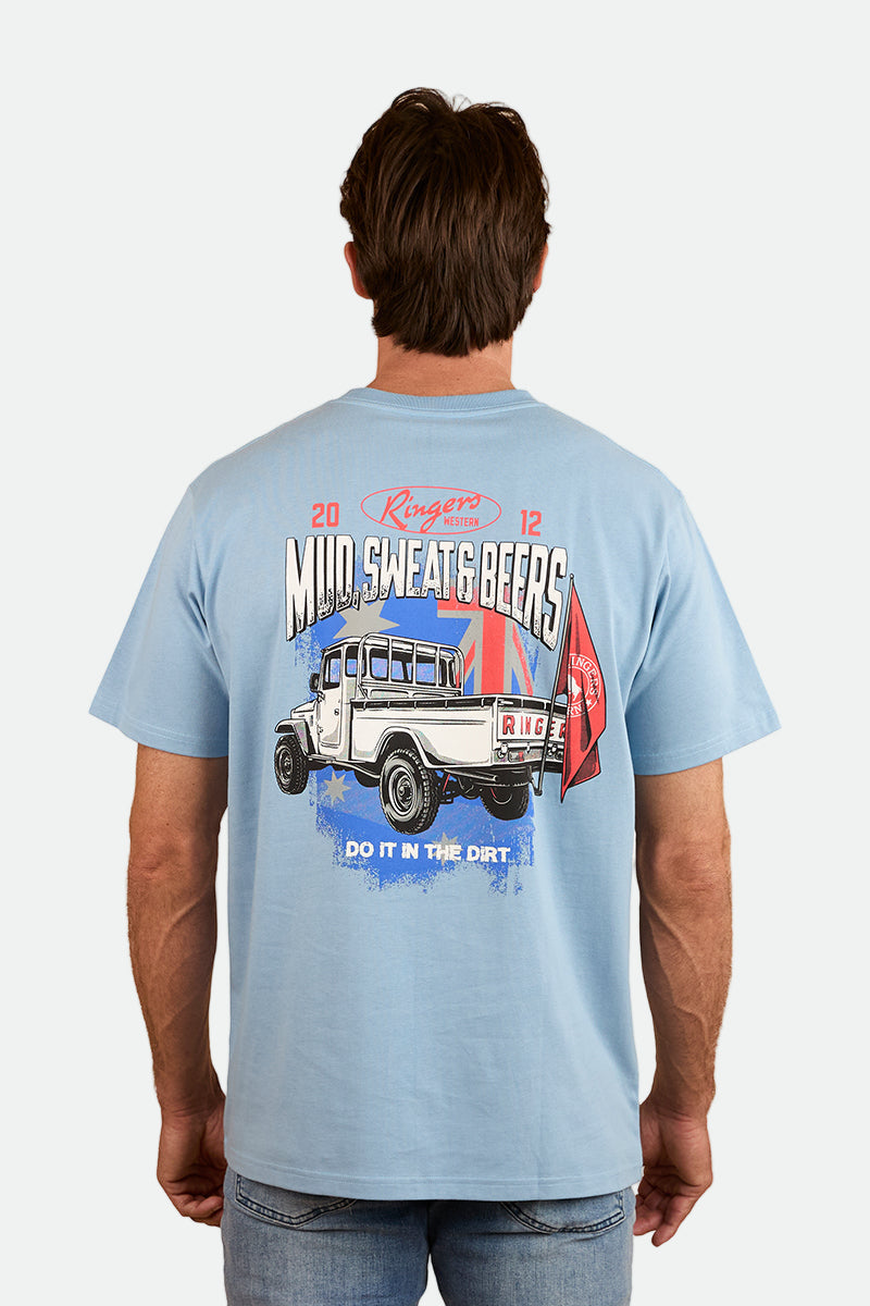 Ringers Western Mud Sweat Beers Mens Loose Fit T-Shirt - Dusk