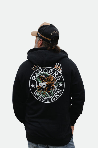 Ringers Western Mens Eyrie Pullover Hoodie - Black
