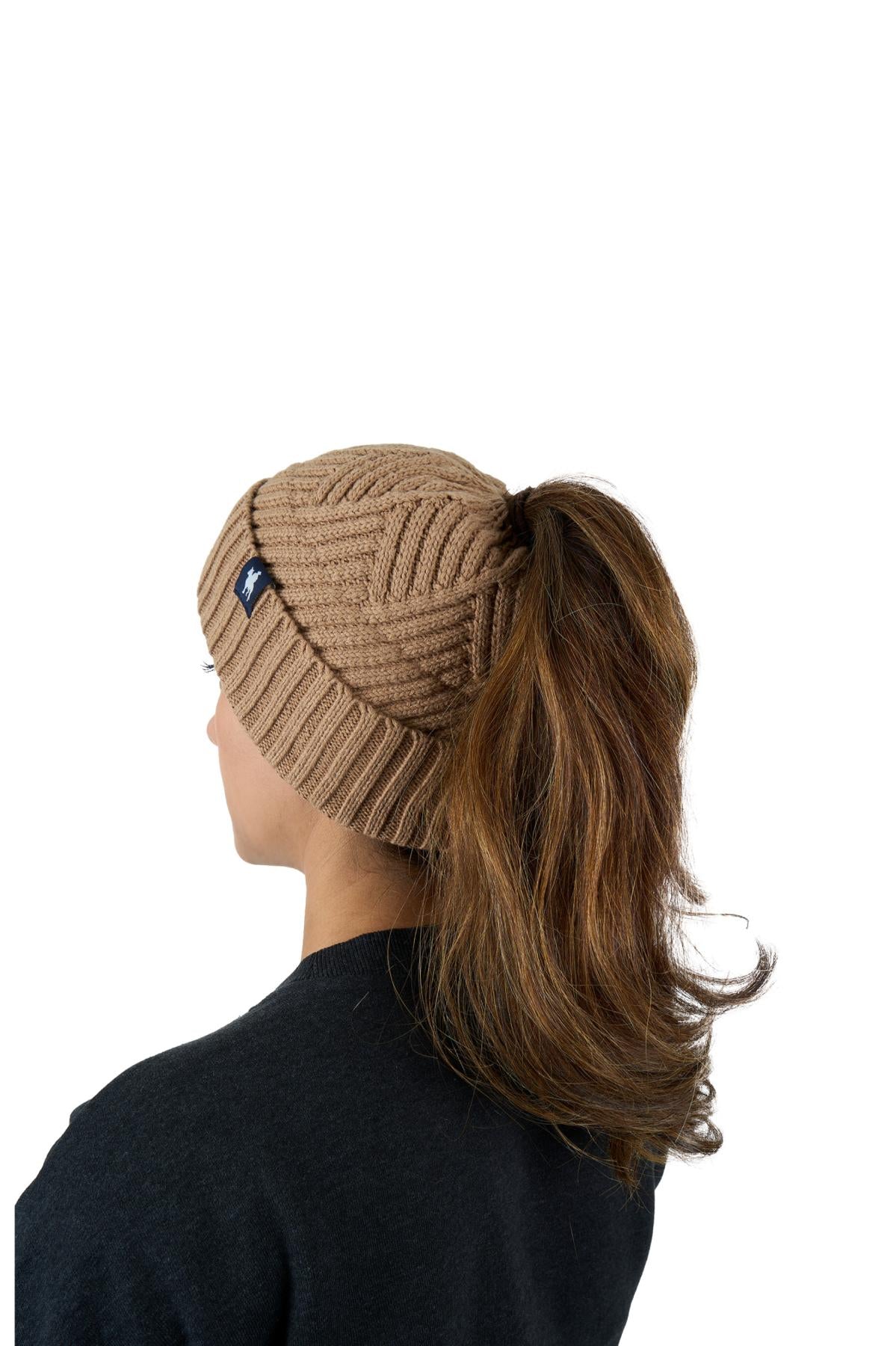Thomas Cook Womens Naomi Ponytail Beanie - CAMEL