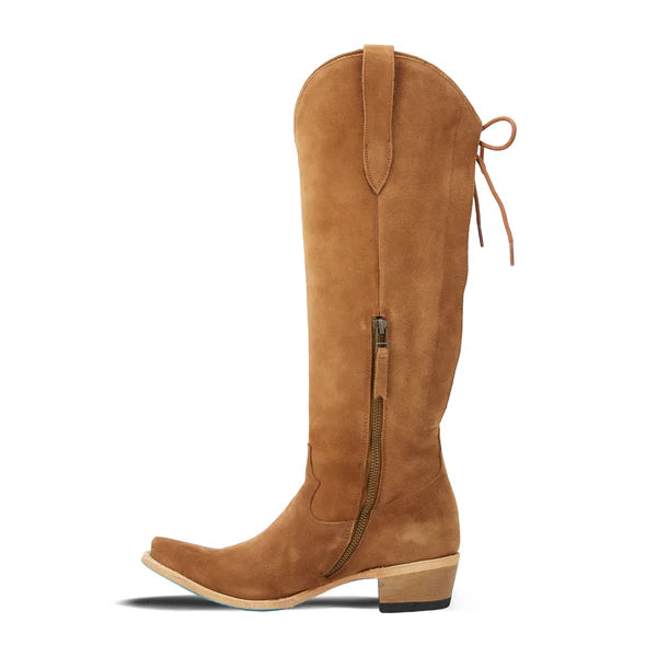 Lane Boots Olivia Jane Knee High Corset - Toffee Suede