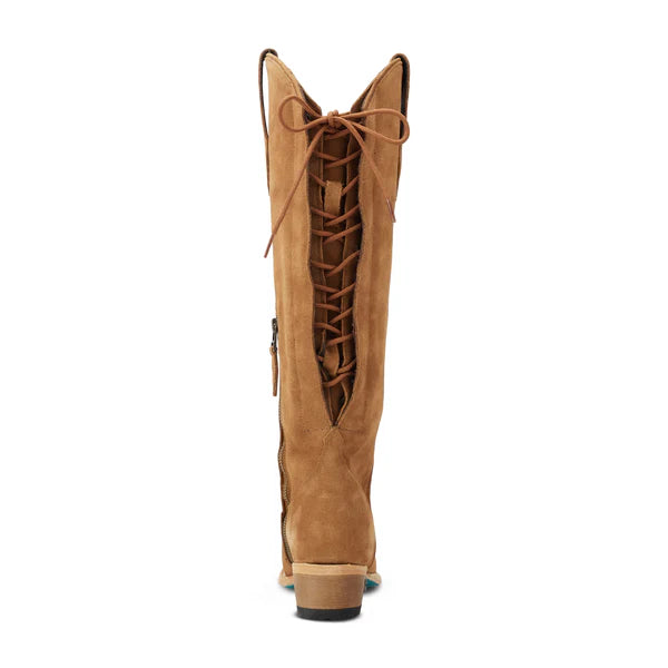 Lane Boots Olivia Jane Knee High Corset - Toffee Suede