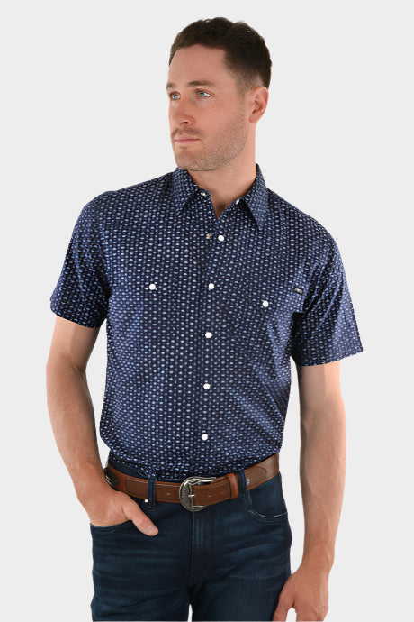 Pure Western Men's Bailey Print SS Shirt