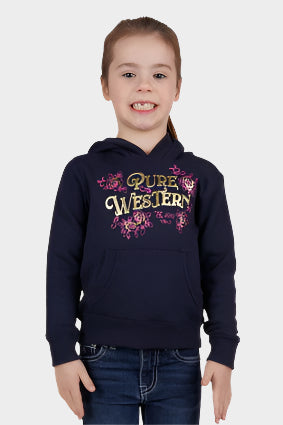 PURE WESTERN GIRLS BRANDY HOODIE (NAVY) - CLEARANCE