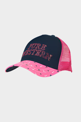 PURE WESTERN KIDS SYBIL TRUCKER CAP (PINK/NAVY)