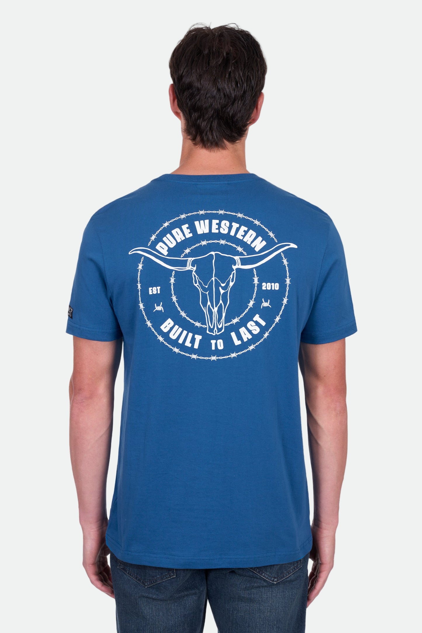 Pure Western Men's Walker Ss Tee - Denim