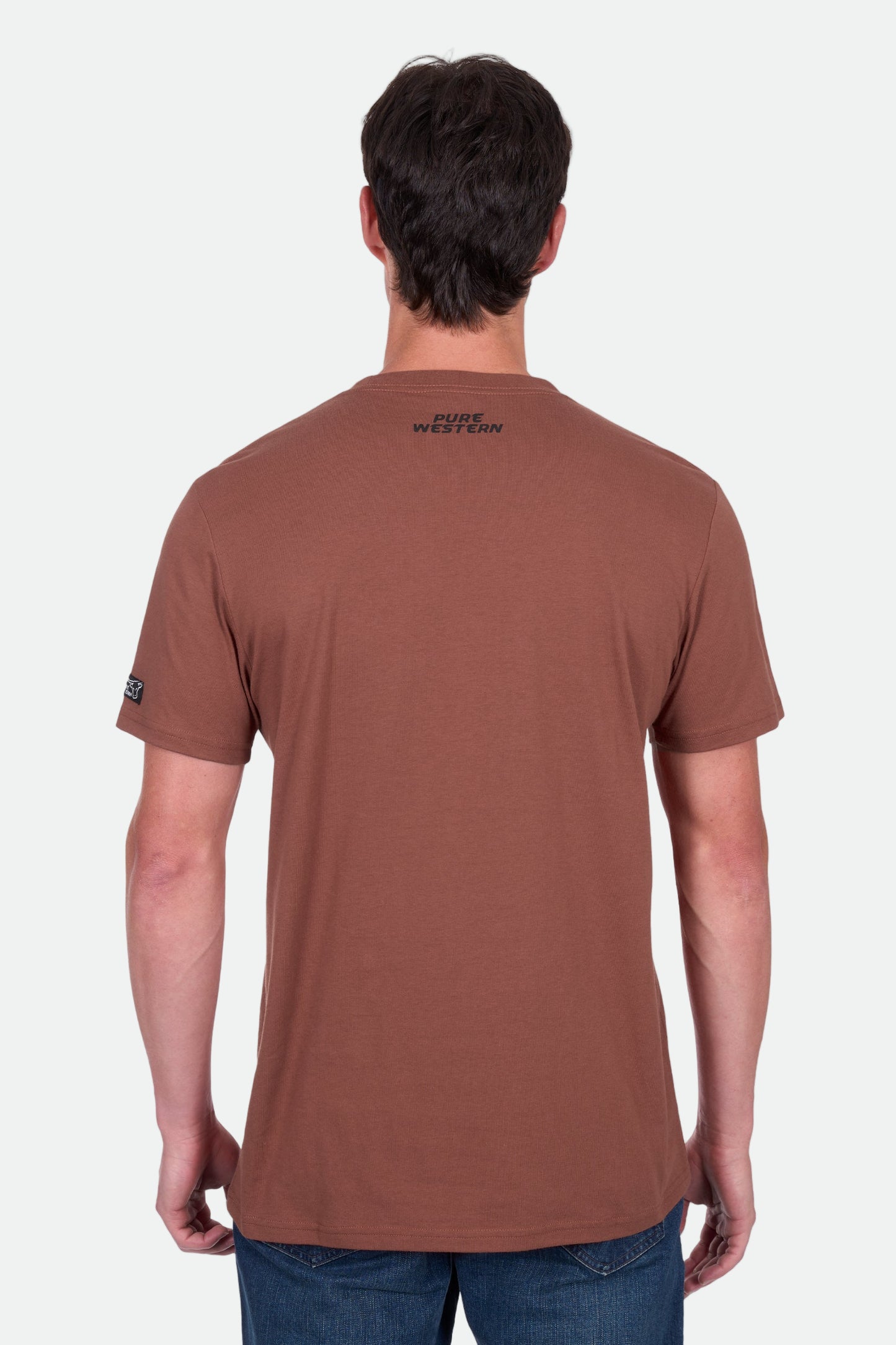 Pure Western Men's Frank Ss Tee - Rust