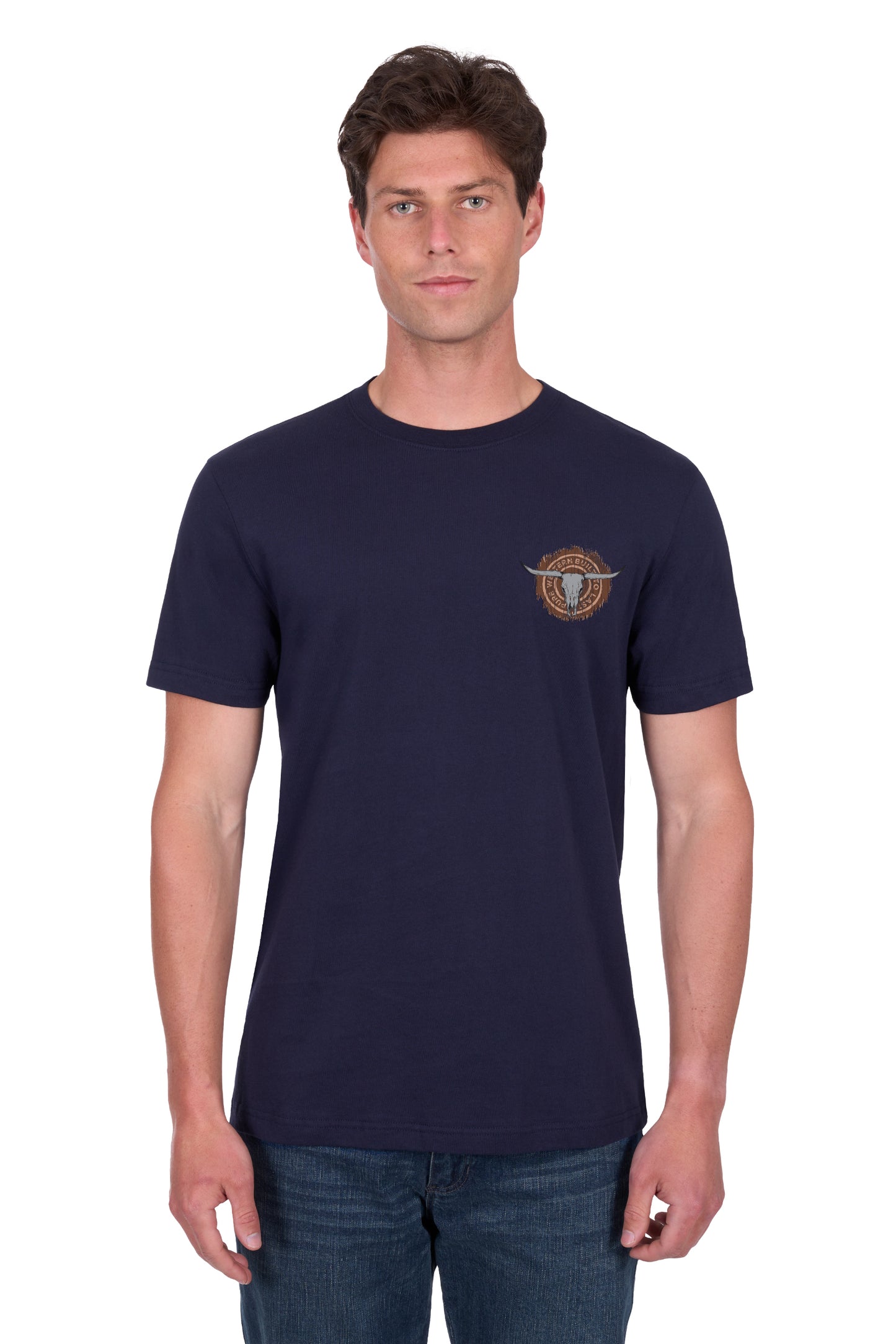 Pure Western Men's Samuel Ss Tee - Navy