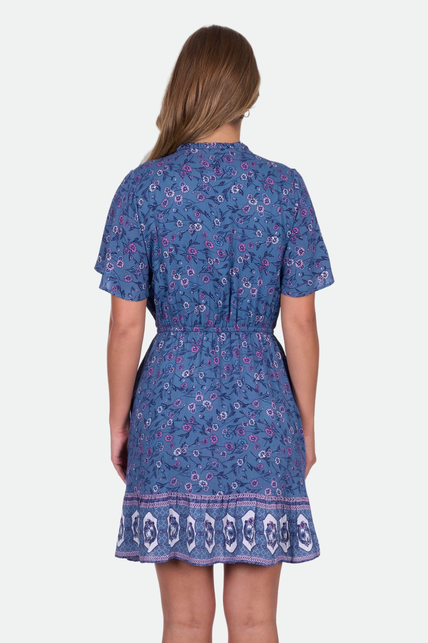 Pure Western Women's Farrah Ss Dress - Blue