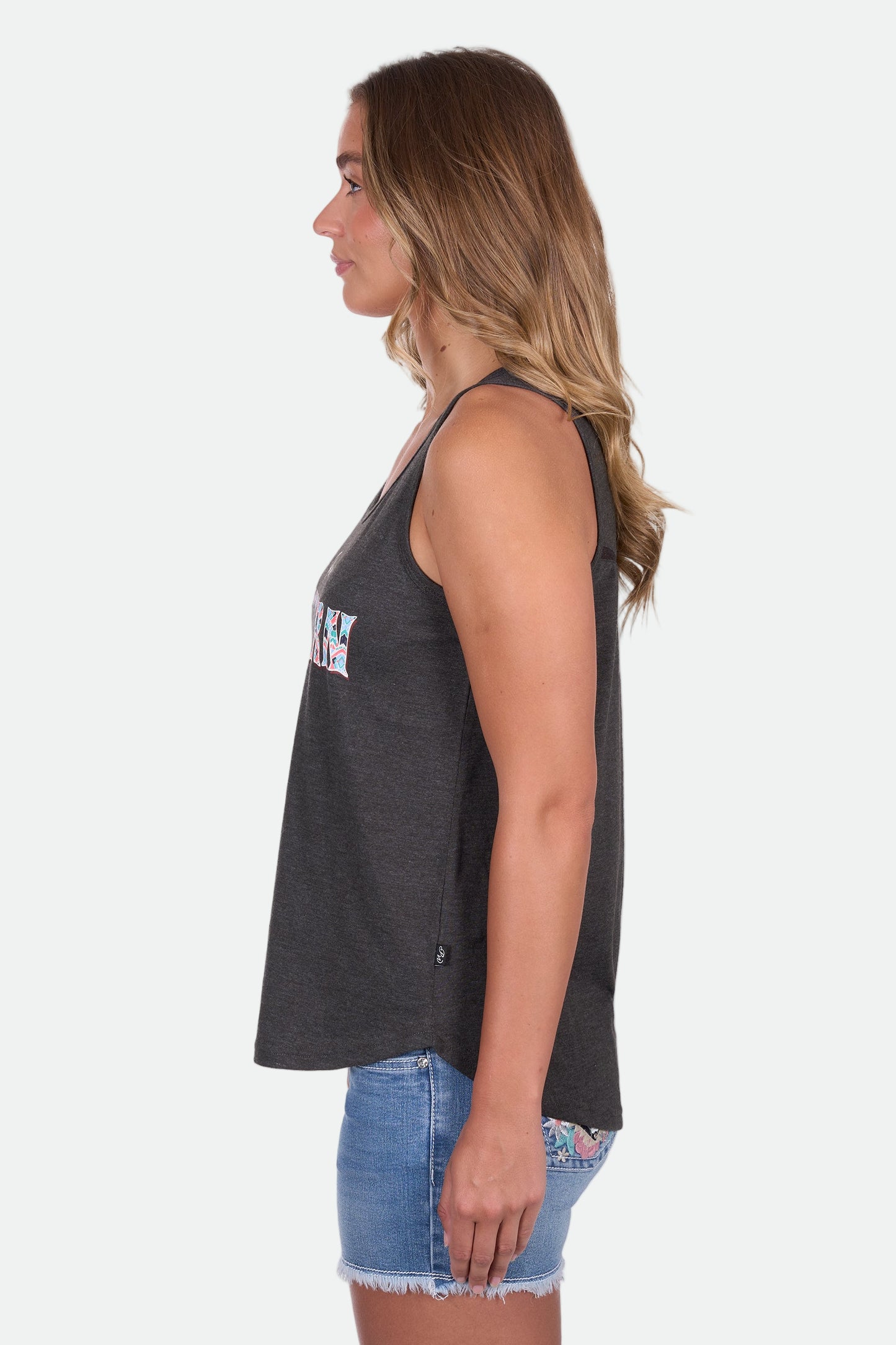 Pure Western Women's Cindy Tank - Charcoal Marle