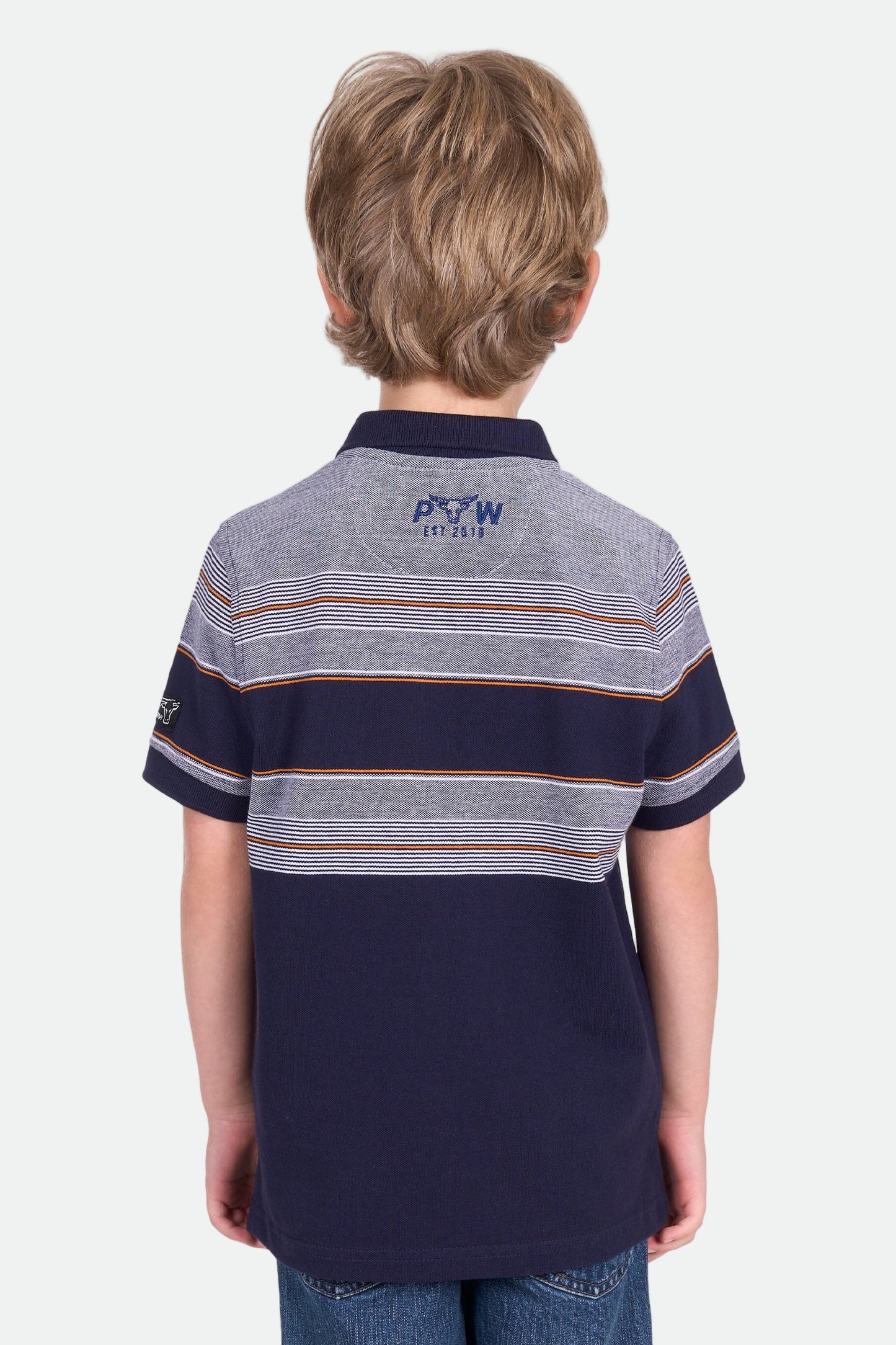 Pure Western Boy's Brad Ss Polo - Navy