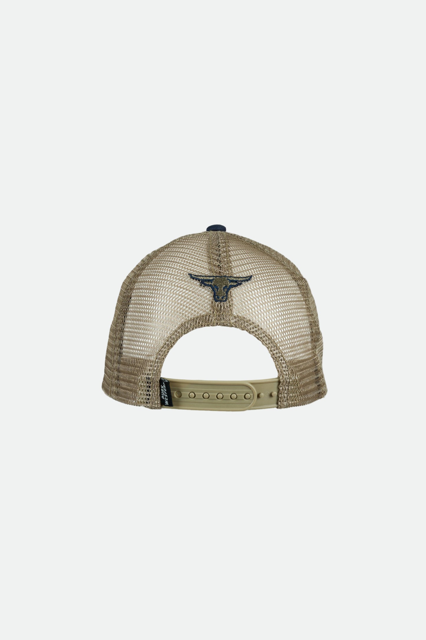 Pure Western Kid's Mason Trucker Cap - Navy/Tan