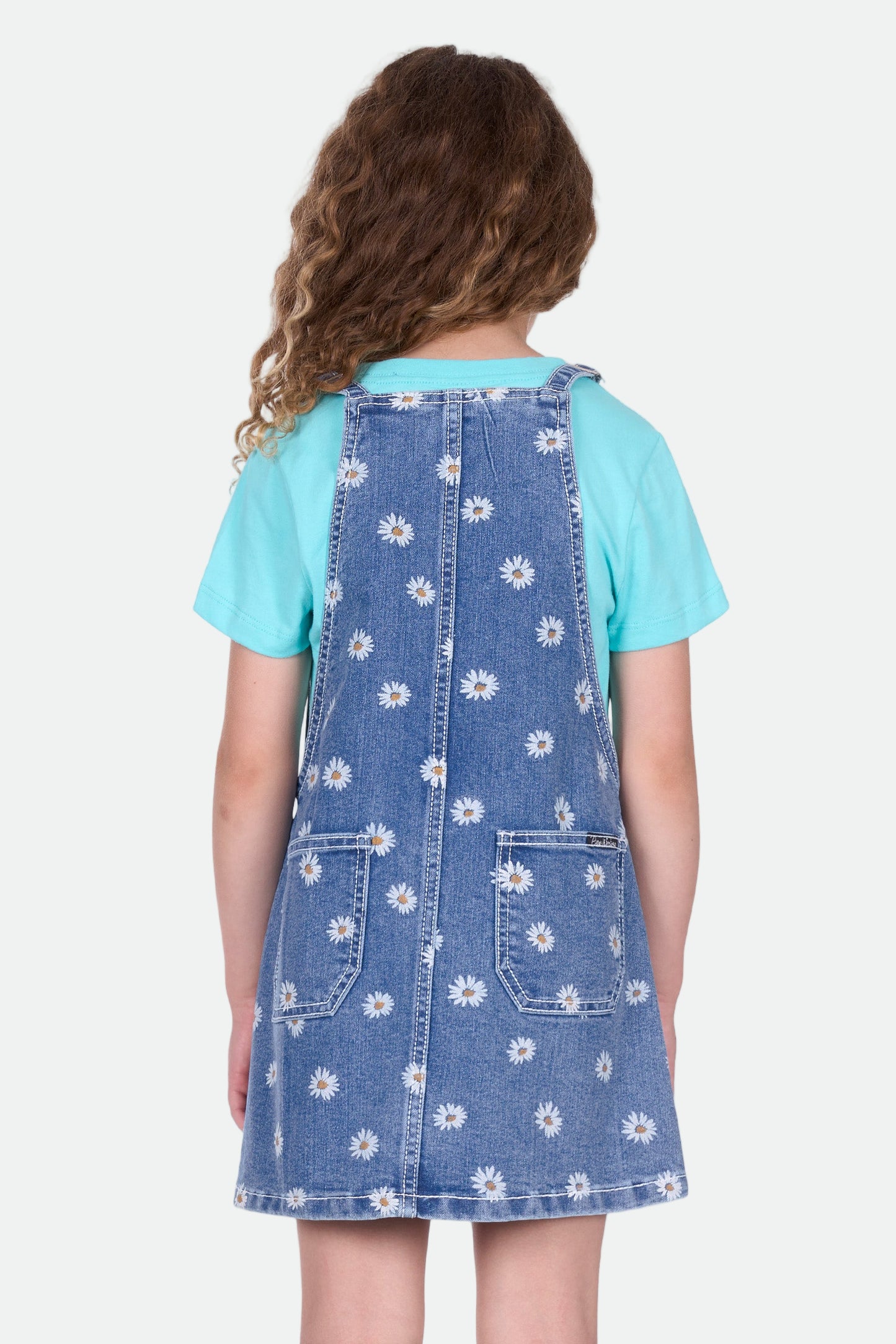 Pure Western Girl's Adison Pinafore - Retro Blue