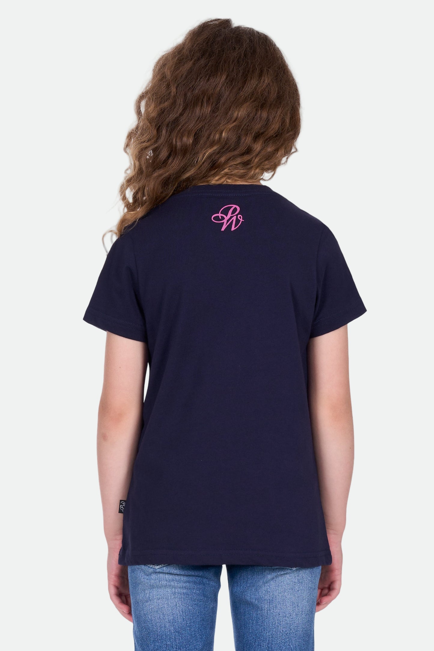 Pure Western Girl's Ashlyn Ss Tee - Navy