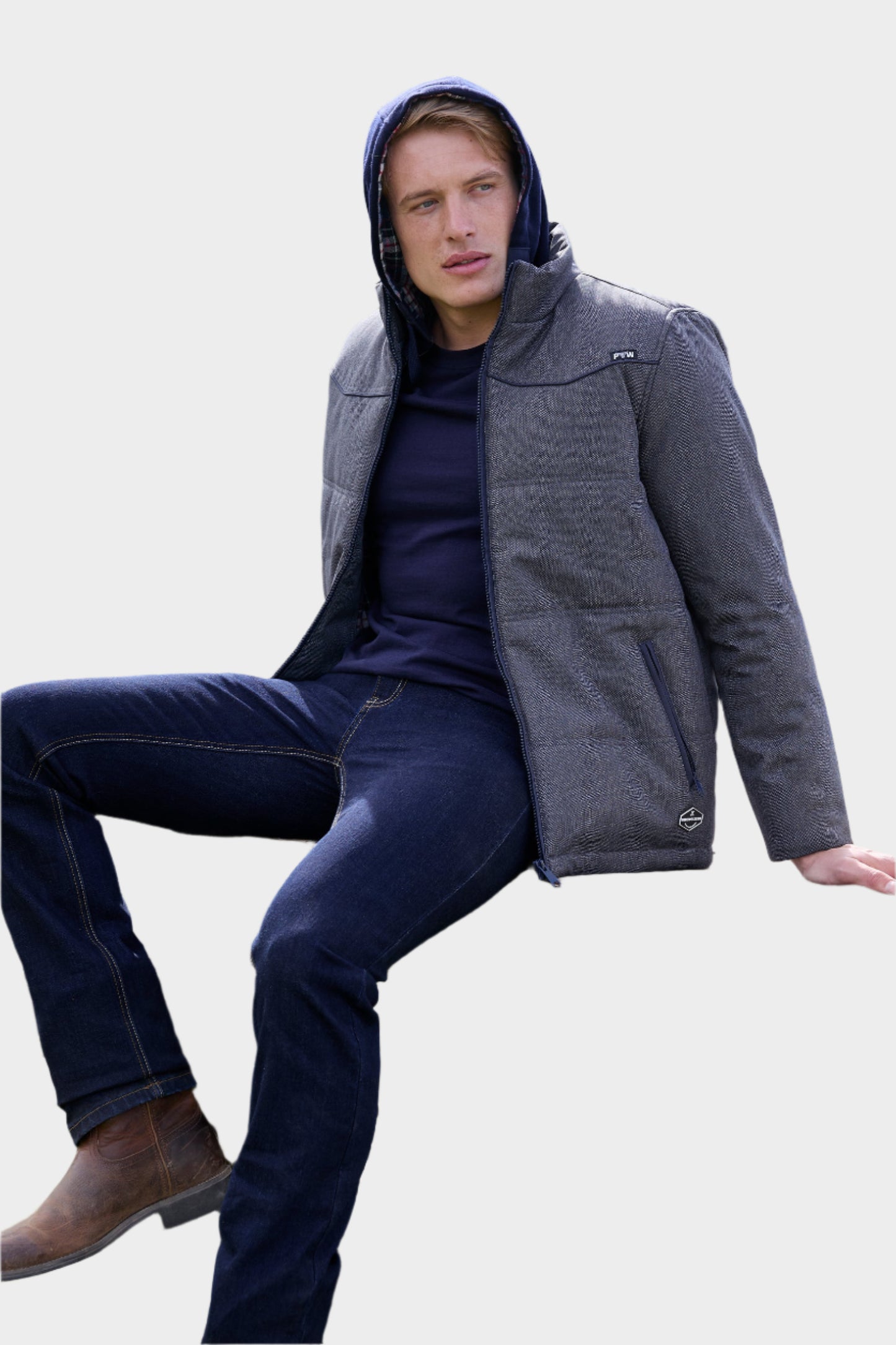 Pure Western MENS CHAD JACKET - NAVY