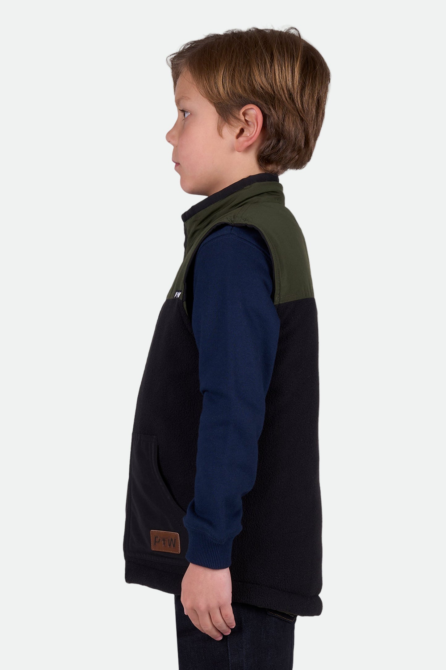 Pure Western Boy's Ralph Revs Vest - GREEN/BLACK