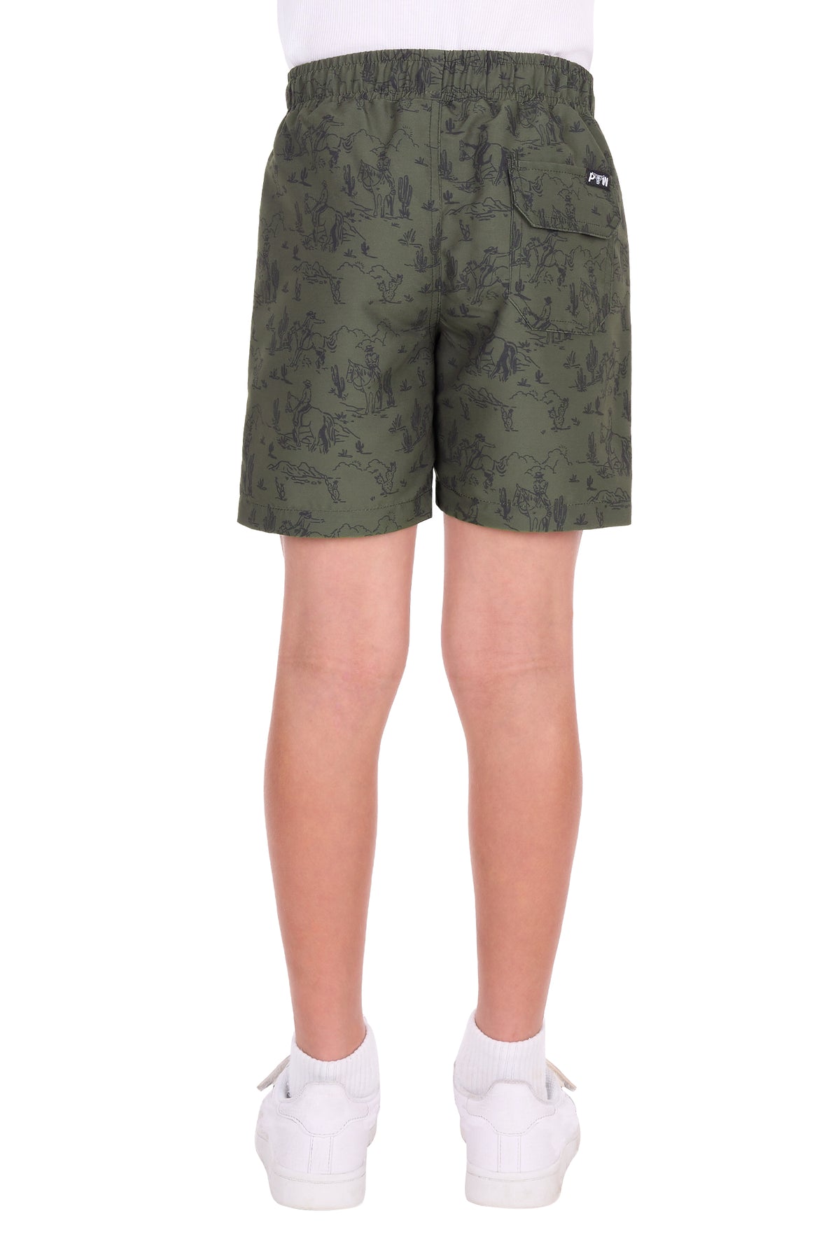 Pure Western Boys Jimmy Boardshort - Green