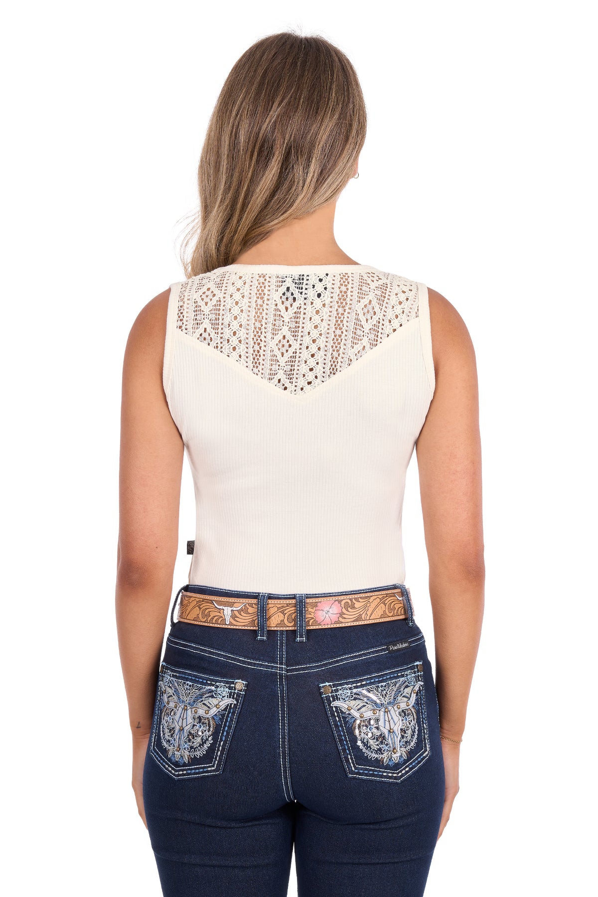 Pure Western Women's Robin Tank - Cream