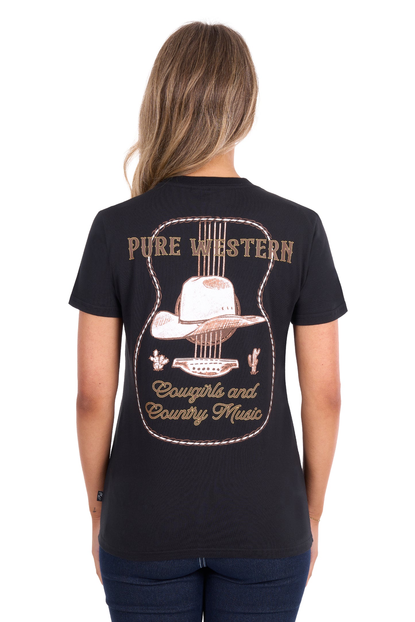 Pure Western Women's Misty Short Sleeve Tee - Black