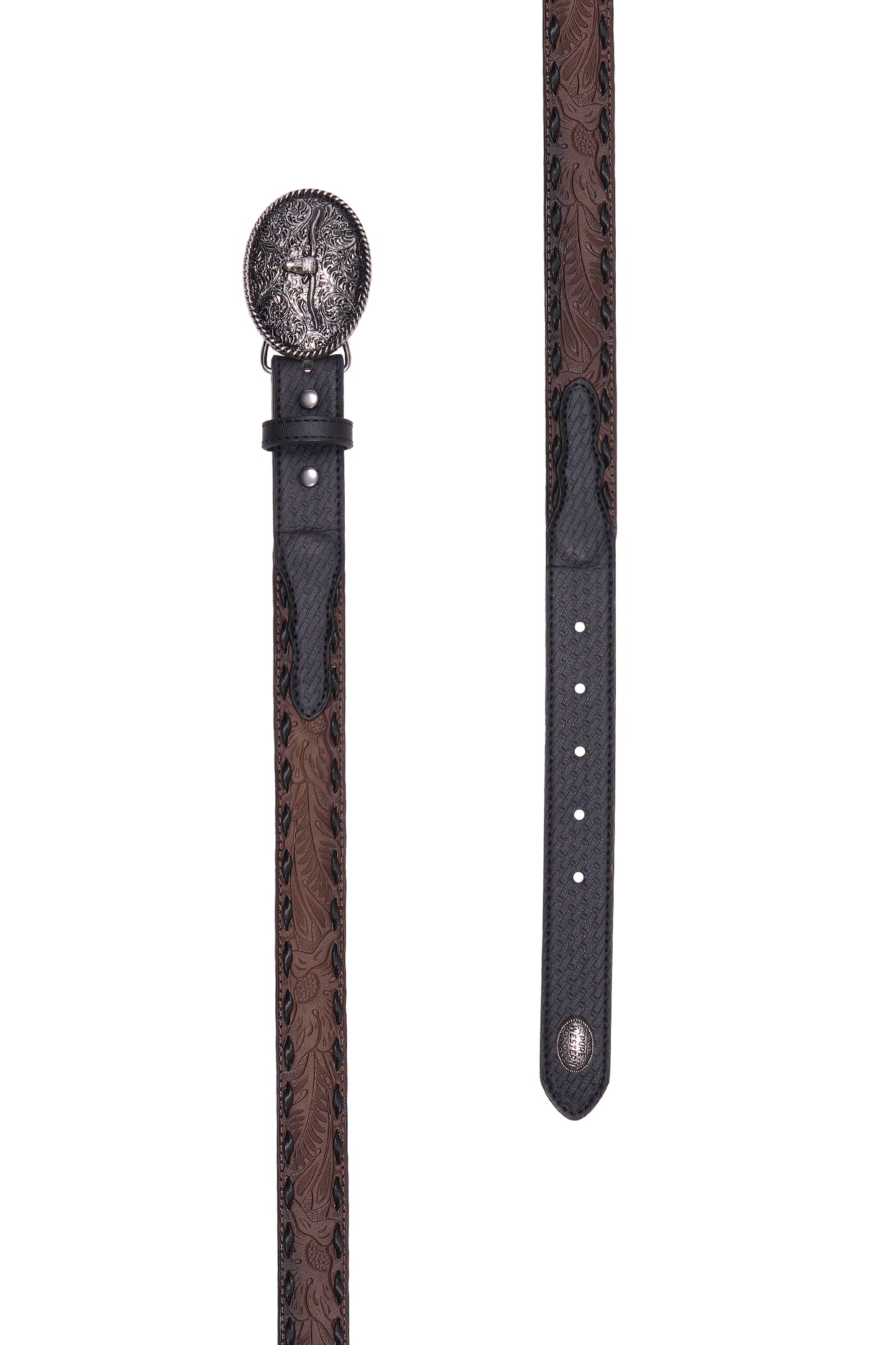 Pure Western Boy's Roderick Belt - Black/Tan