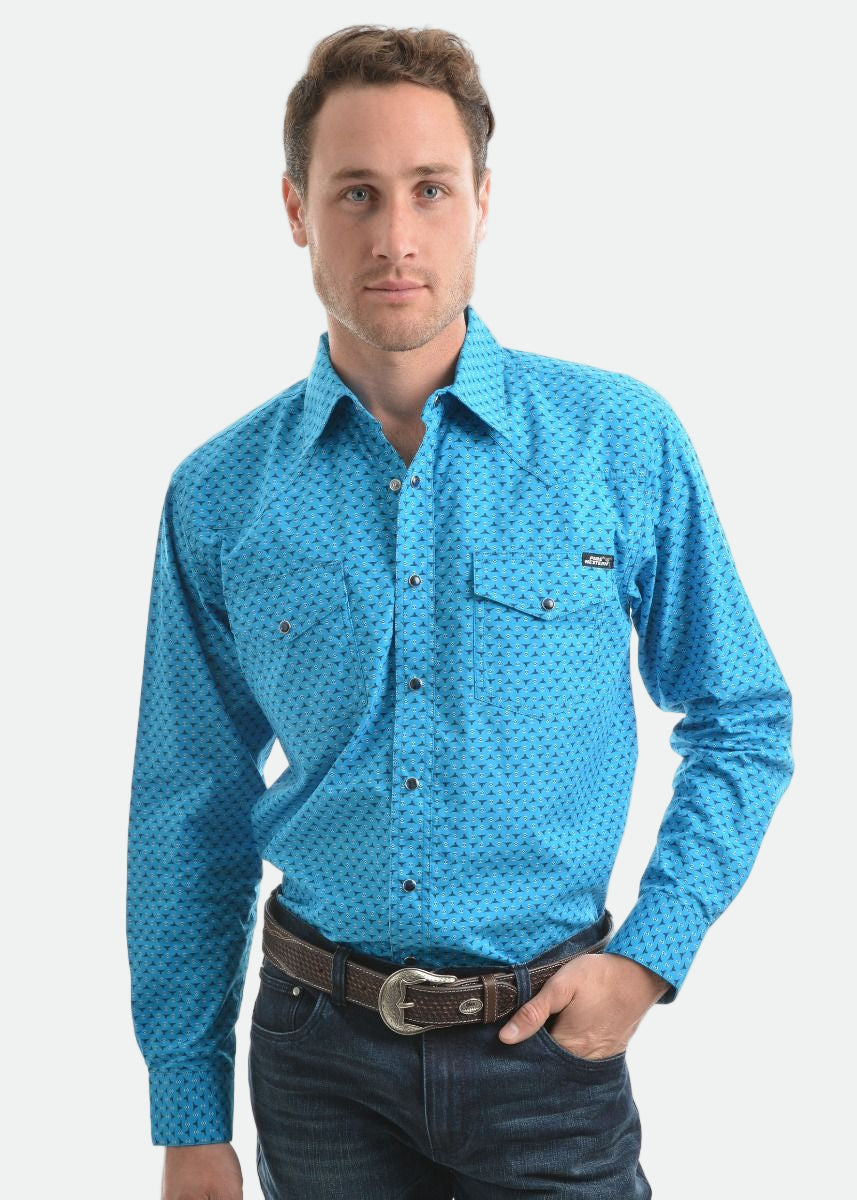 Pure Western Men's Davis Long Sleeve Shirt - SALE